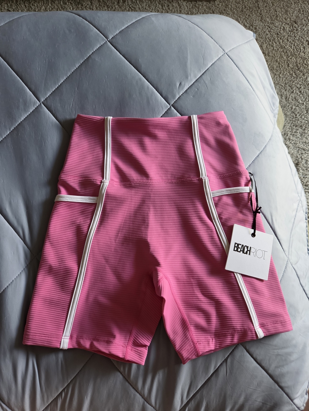 Beach Riot High-Waist Pink Nola Bike Short XS